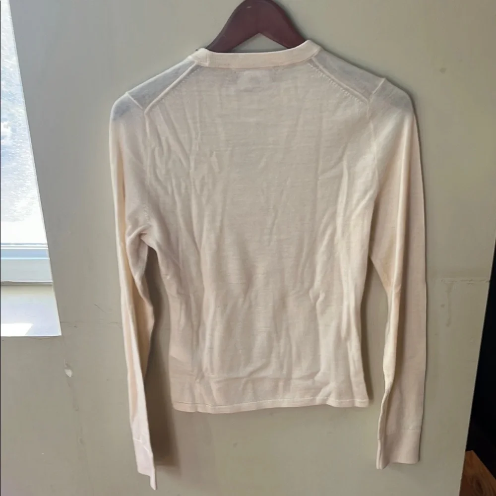 J.Crew Women’s Cream Knit Top – Classic Short Sleeve Sweater Style, Size S NWT - Picture 2 of 10